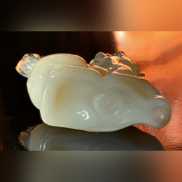 Vntg Boyd Light Yellow Slag Glass Little Lucky the Unicorn 🦄 - Picture 5 of 10